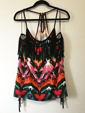 Festival Love & Legend Arizona Bohemian Tassel Hem Tank Top 2X Plus Size